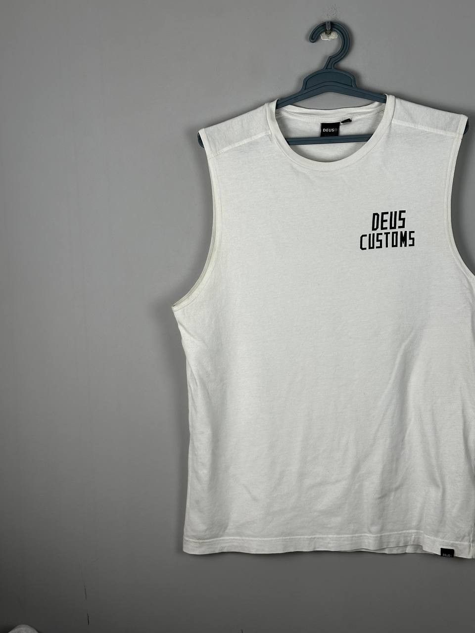 Deus Ex Machina Vintage Deus Ex Machina Big Logo White Sleeveless T Shirt Size US L / EU 52-54 / 3 - 3 Thumbnail