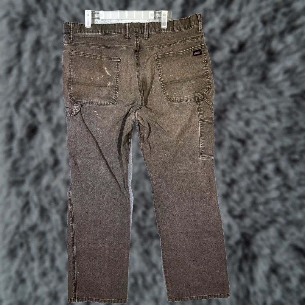 Dickies Dickies Carpenter Jeans Mens 38x32 Brown Denim Stretch Workwear Straight Leg Size US 38 / EU 54 - 1 Thumbnail