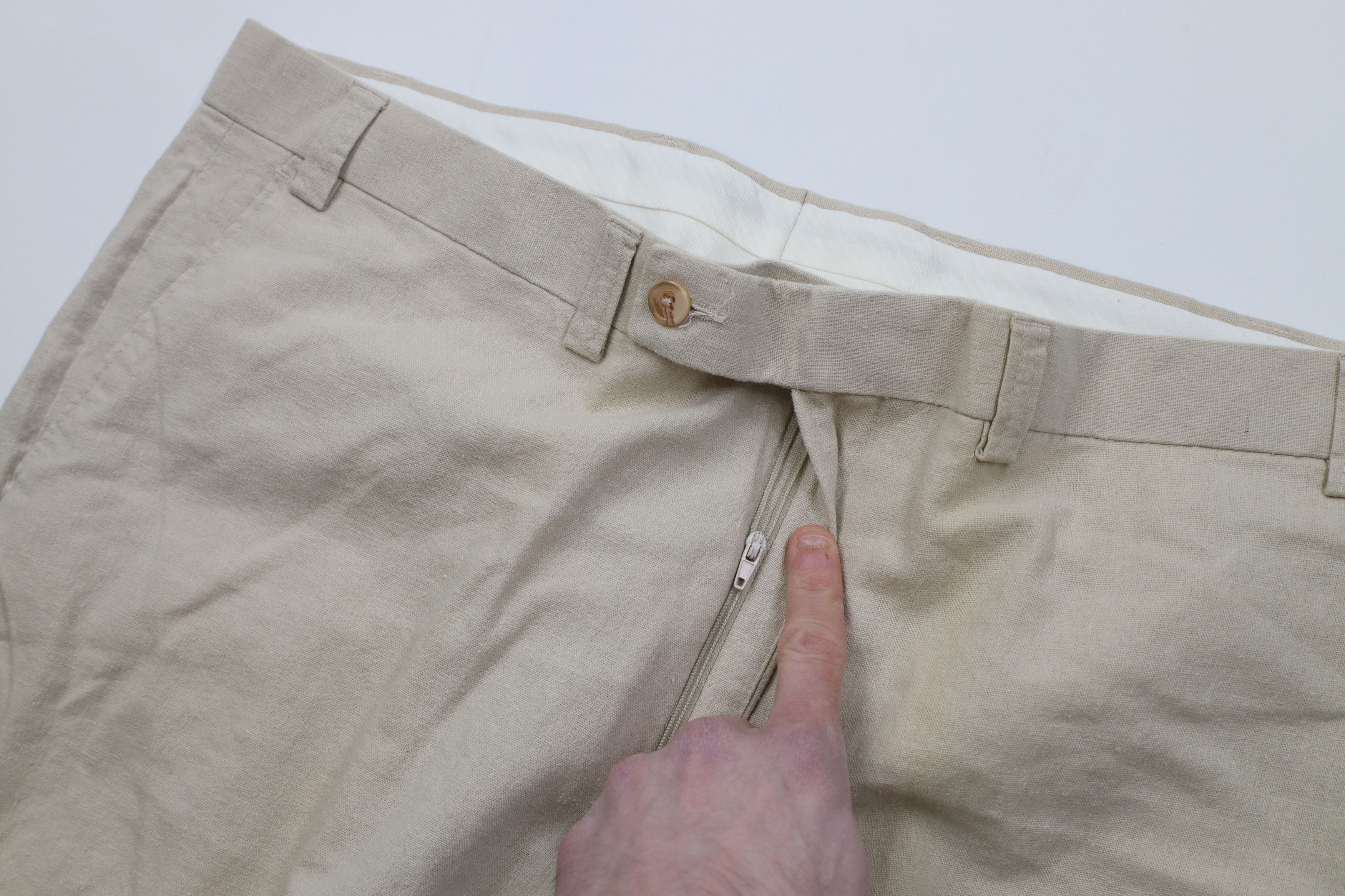 Vintage Vintage 90s Y2K Streetwear Linen Wide Leg Chino Pants Size US 38 / EU 54 - 9 Thumbnail