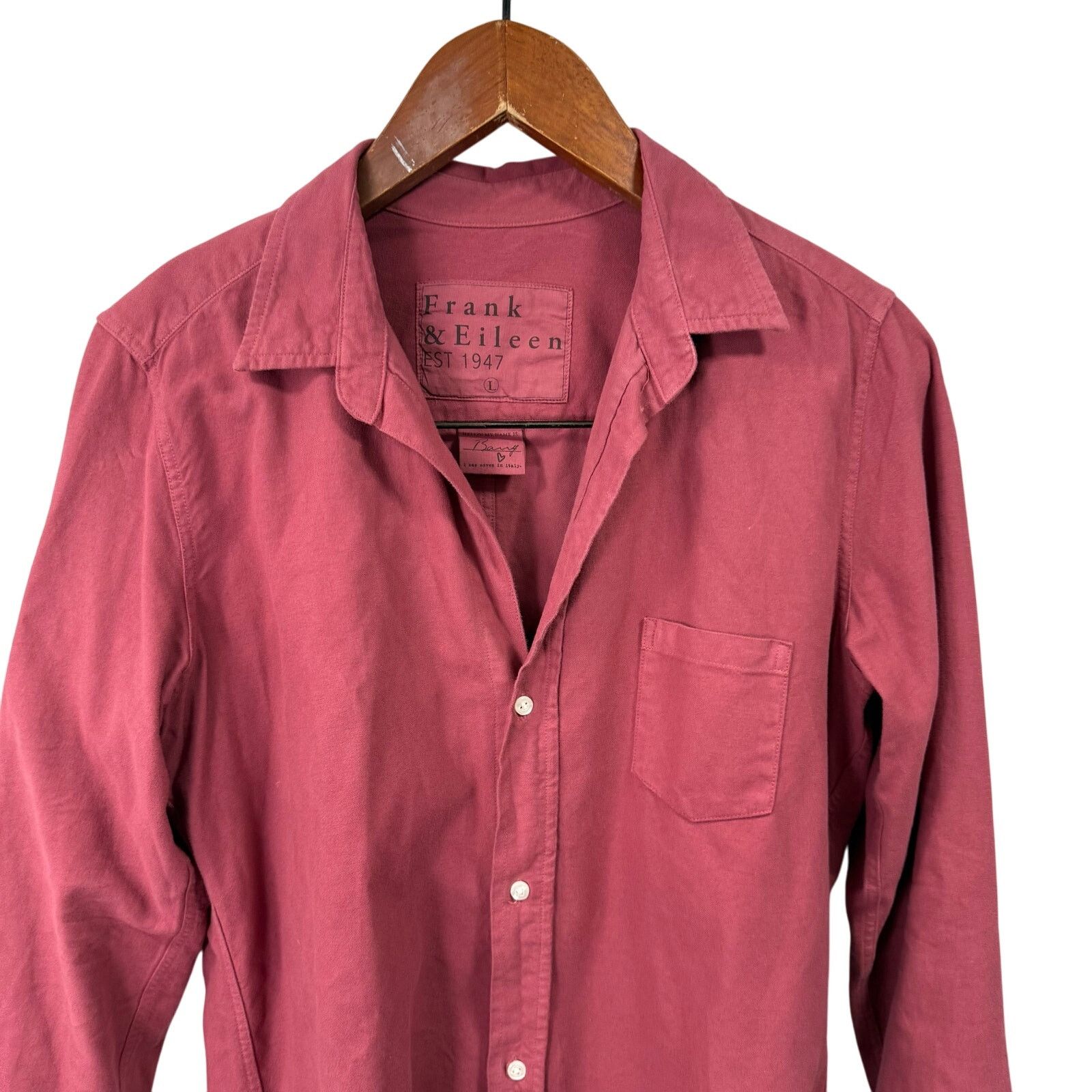 Frank & Eileen Frank & Eileen Women’s Shirt sz L Barry Button Up Red #G646 Size L / US 10 / IT 46 - 6 Thumbnail