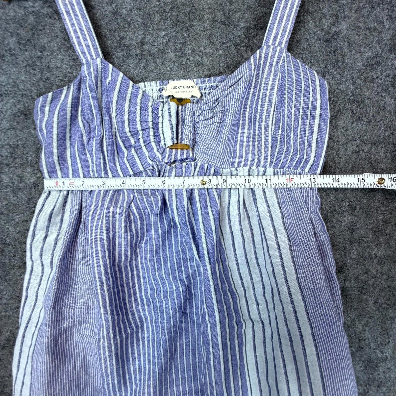 Lucky Brand Lucky Brand Cutout Babydoll Dress Women XS Blue White Stripe Size XS / US 0-2 / IT 36-38 - 6 Thumbnail