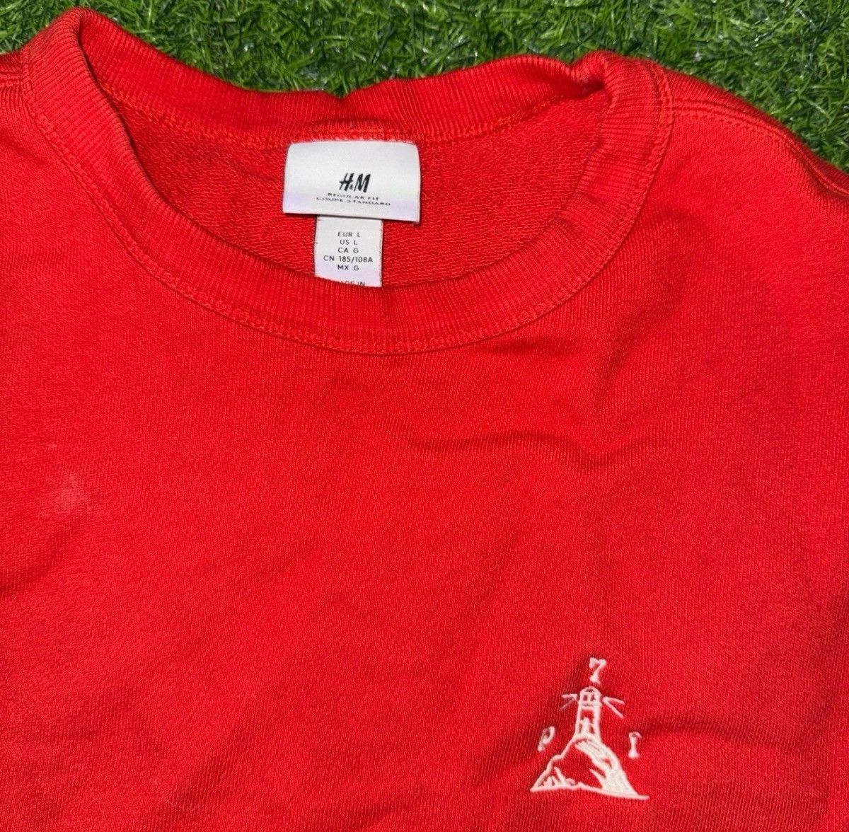 H&M × Vintage H&M Red Long Sleeve Sweater Size large soft cotton Classic Size US L / EU 52-54 / 3 - 2 Thumbnail