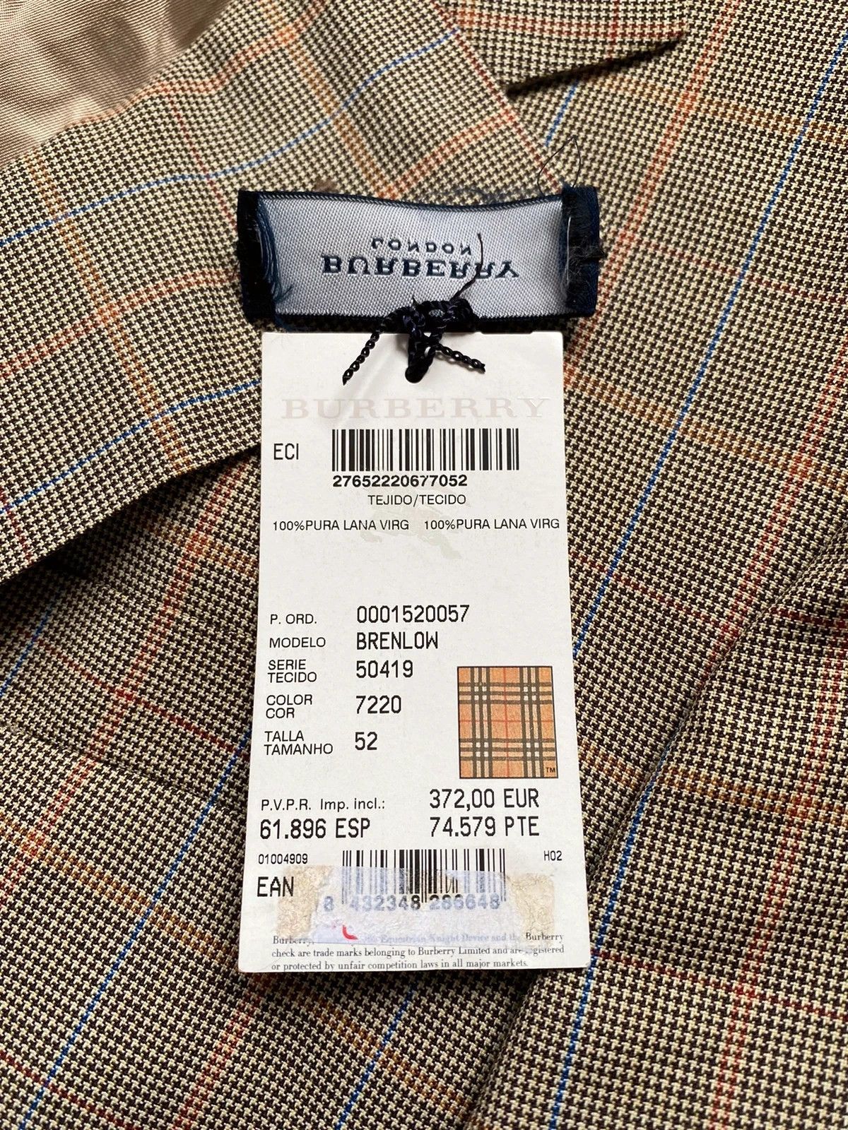 Burberry Burberry London Deadstock NWT Blazer Smoking Suit Plaid Size 52L - 5 Thumbnail