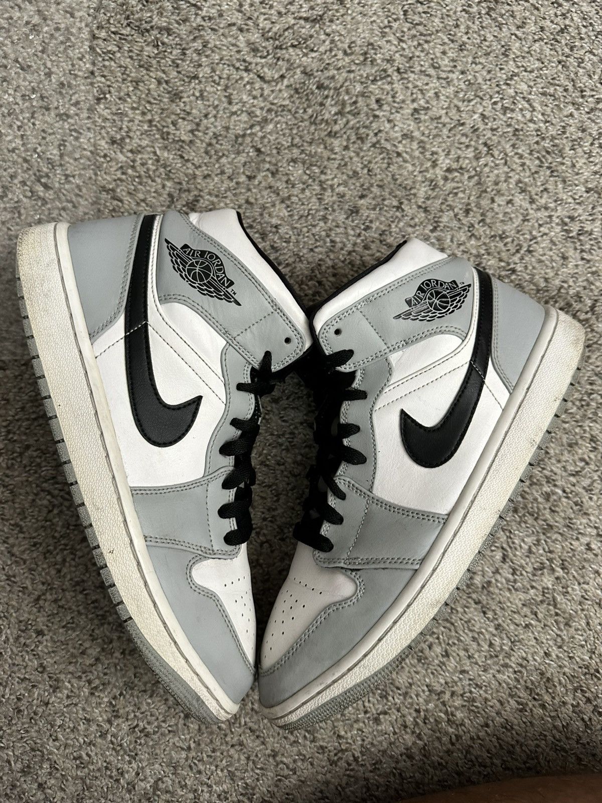 Nike Air jordan 1 mid smoke grey black white - size 9.5 Size US 9.5 / EU 42-43 - 1 Thumbnail