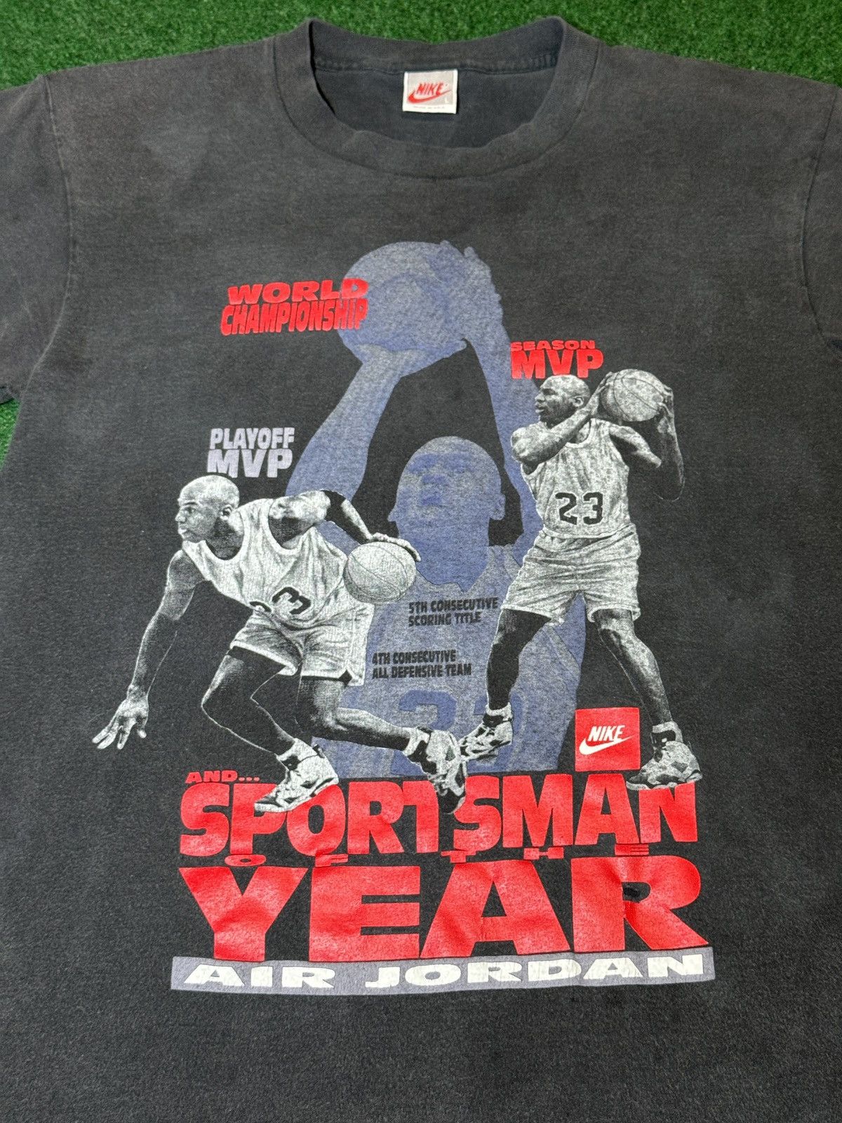 Vtg 90s Nike Jordan GRAIL 1991 Sportsman PERFECT FADE TShirt