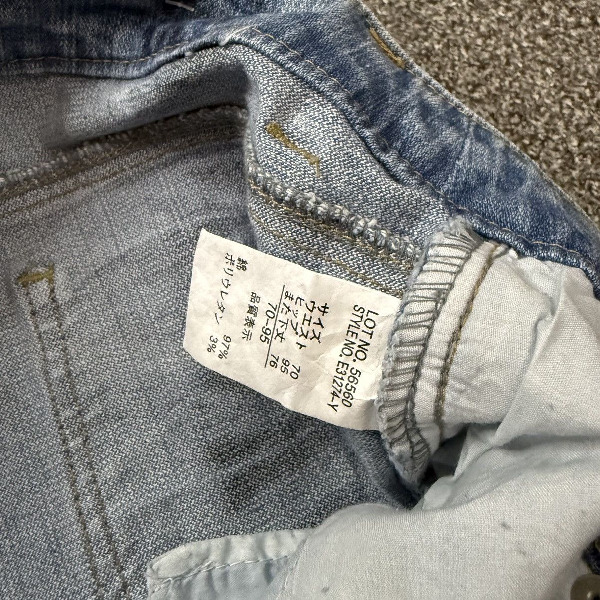 Hysteric Glamour Vintage 90s NWT Flared Glitter Stripe Wash Jeans Y2k Retro Size 32" / US 10 / IT 46 - 11 Thumbnail