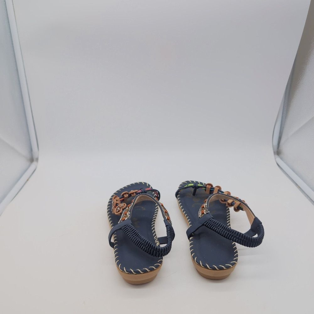 Other Embellished Navy Sandals Cool BOHO style Sz 6 Size US 6 / IT 36 - 5 Thumbnail