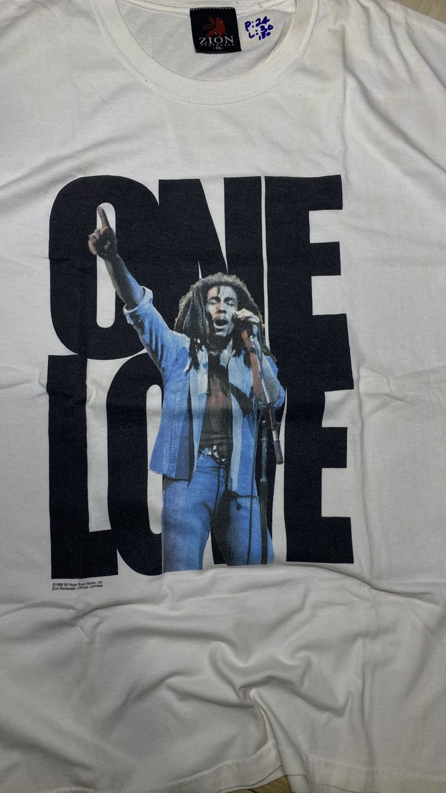 Band Tees × Zion Rootswear Bob Marley - One Love Band Tee Size US XL / EU 56 / 4 - 5 Thumbnail