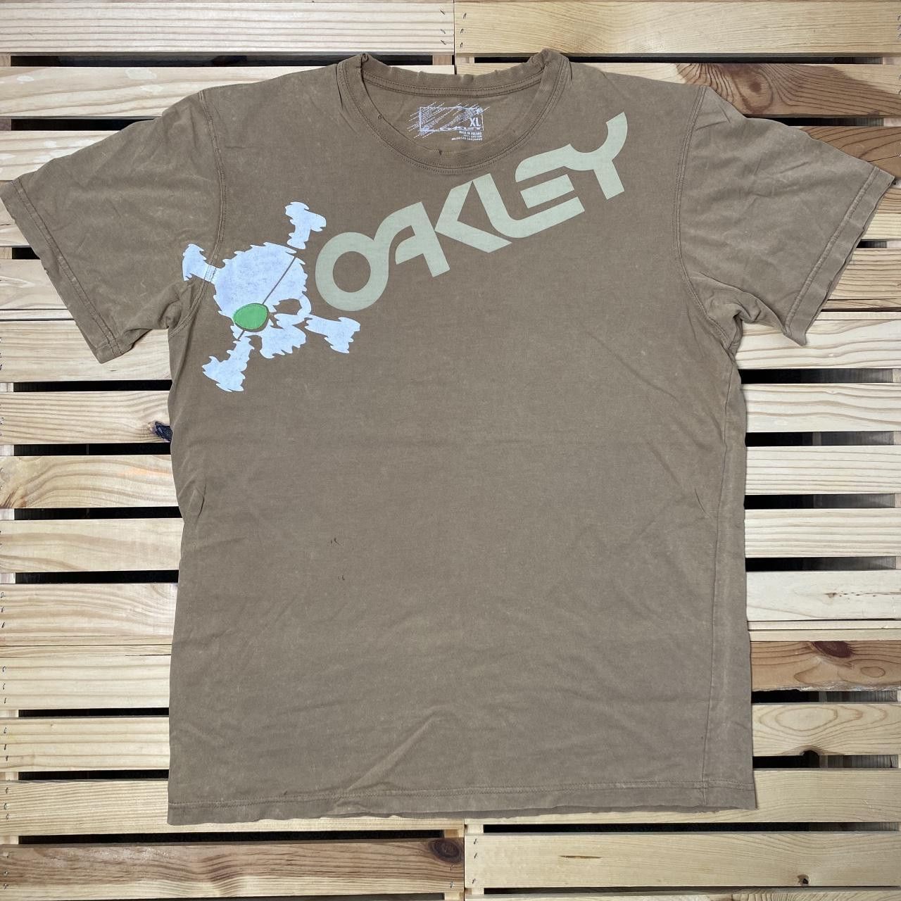 Oakley Oakley Tan Y2K Skull Tee Size XL Size US XL / EU 56 / 4 - 1 Thumbnail