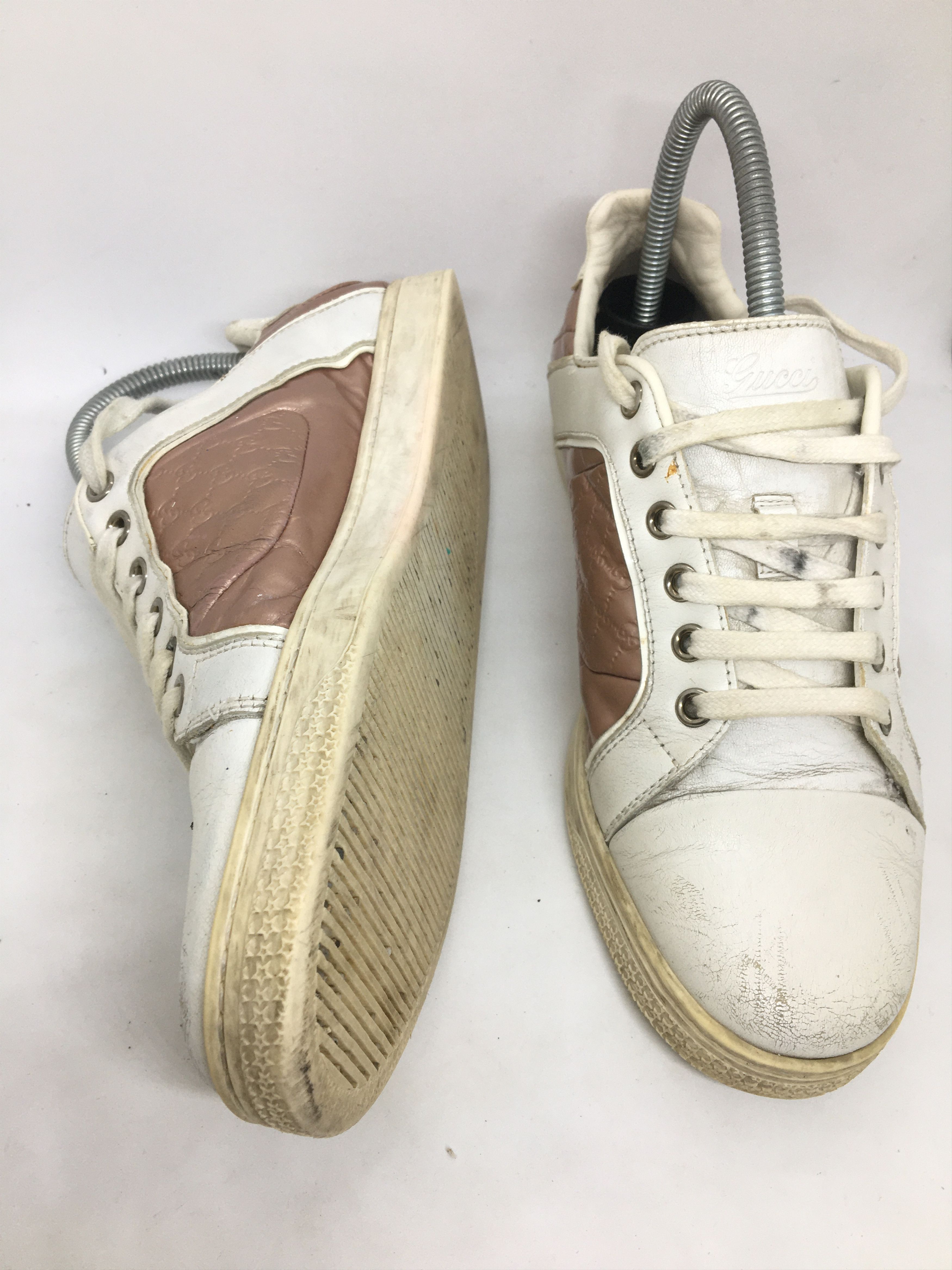 Gucci GUCCI sneakers white maroon Size US 6 / EU 39 - 8 Thumbnail