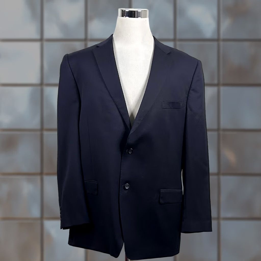 Joseph Joseph & Feiss Sport Coat 48L Wool Dark Navy Blue Two-Button Lined Vented Men Jacket JACKET coat Sport Coat Size US XS / EU 42 / 0 - 1 Thumbnail