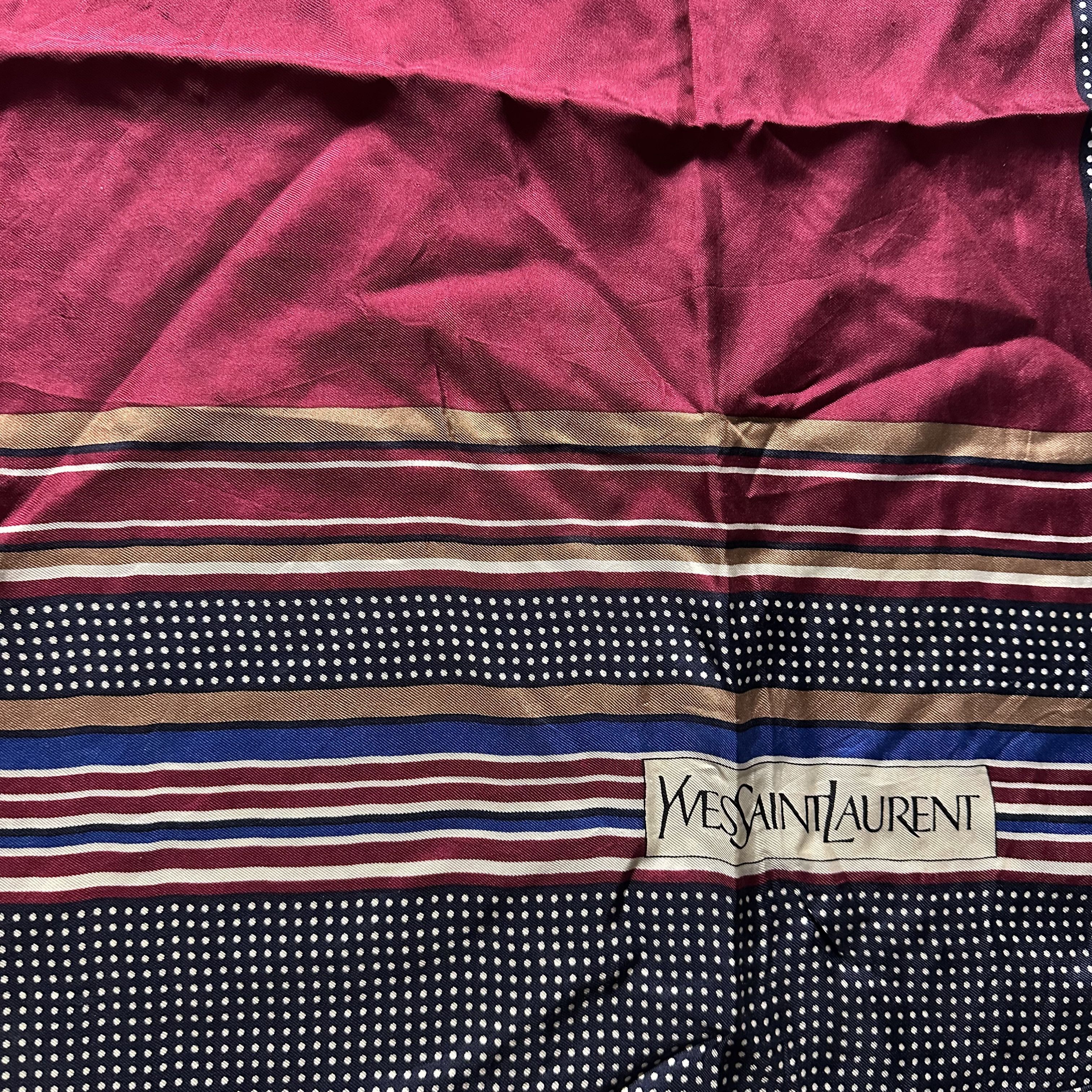 Silk Laundry × Vintage × Yves Saint Laurent 🔥RARE🔥YvesSaintLaurent YSL Silk Neckerchief Scarf Headband Size ONE SIZE - 3 Thumbnail