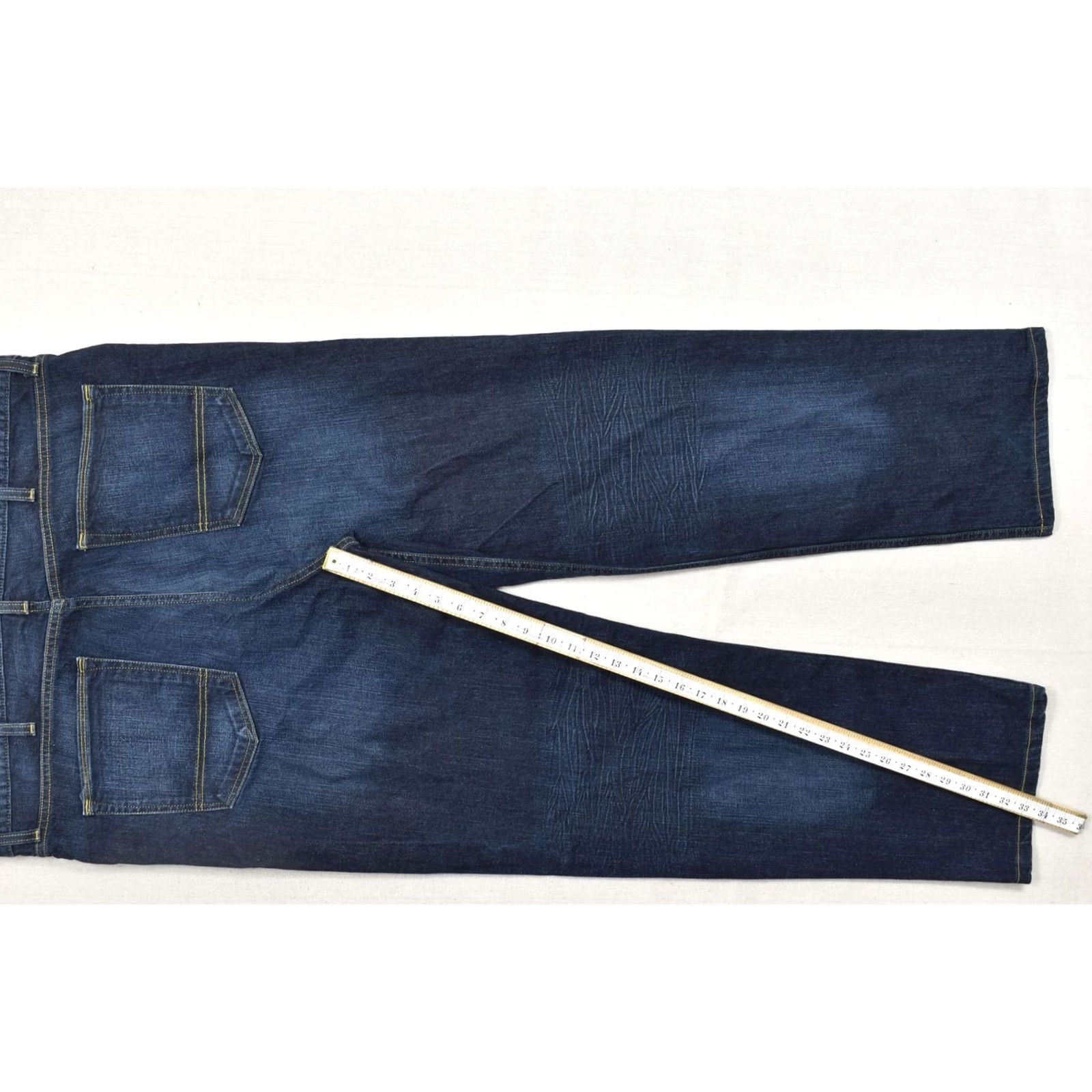 Vintage The Foundry Supply Co. Flex Denim Jeans Dark Wash Straight Leg Men 44x34 Cotton"} Size US 44 / EU 60 - 3 Thumbnail