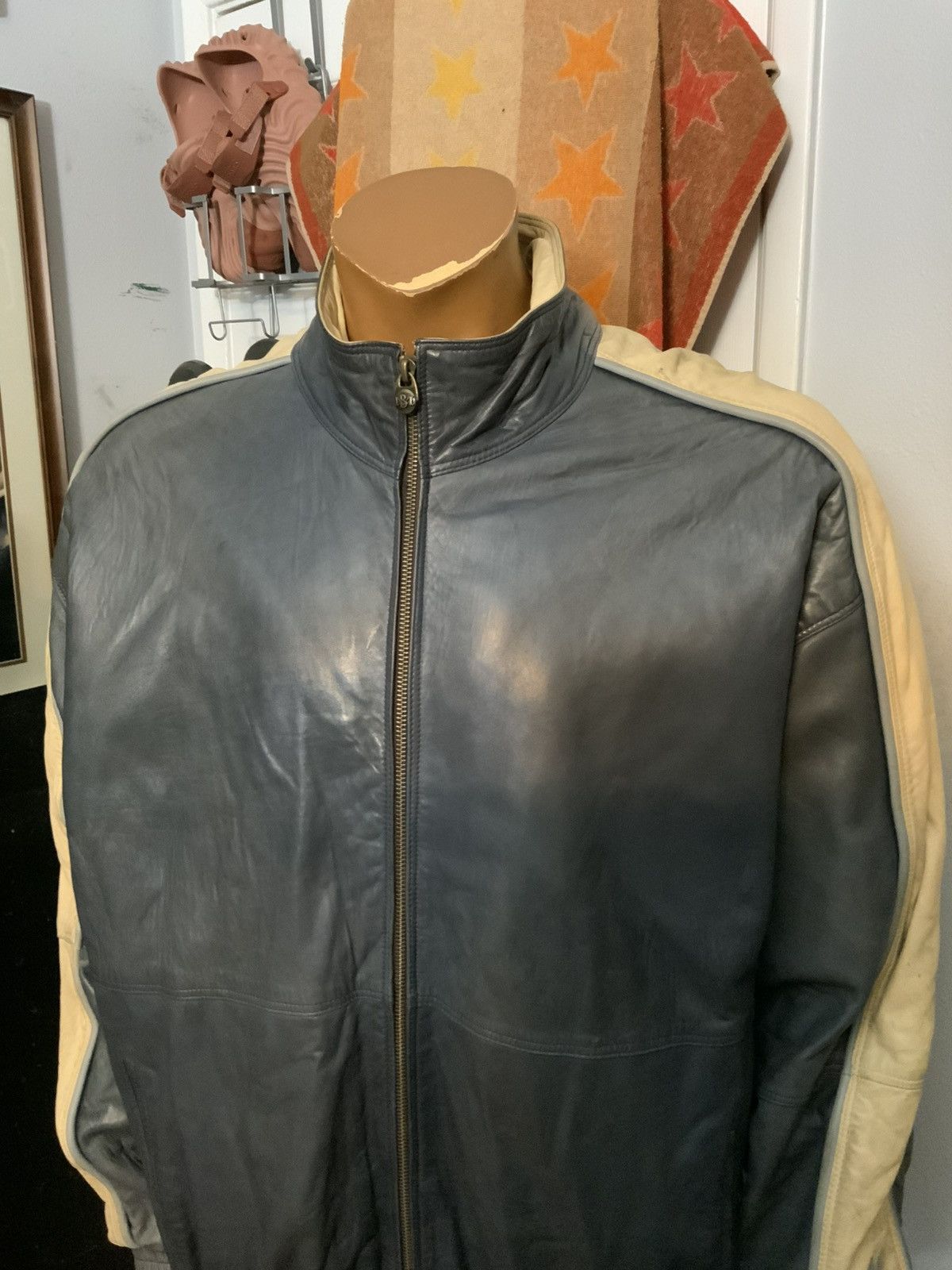 Marc Buchanan Vintage 90s Marc Buchanan Racer Motorcycle Leather Jacket Size US XL / EU 56 / 4 - 15 Thumbnail
