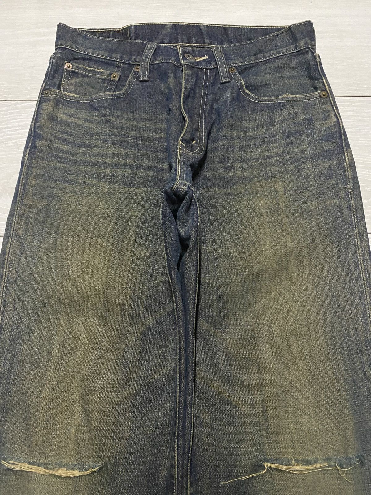 Levi's Vintage Levis 502 Mud Wash Distressed Jeans Size US 28 / EU 44 - 3 Thumbnail