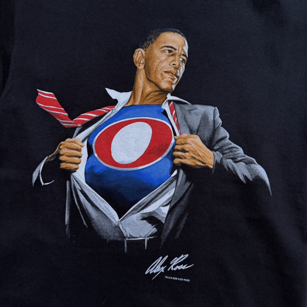 System Vintage Y2K Super Obama T-Shirt Size US S / EU 44-46 / 1 - 4 Thumbnail