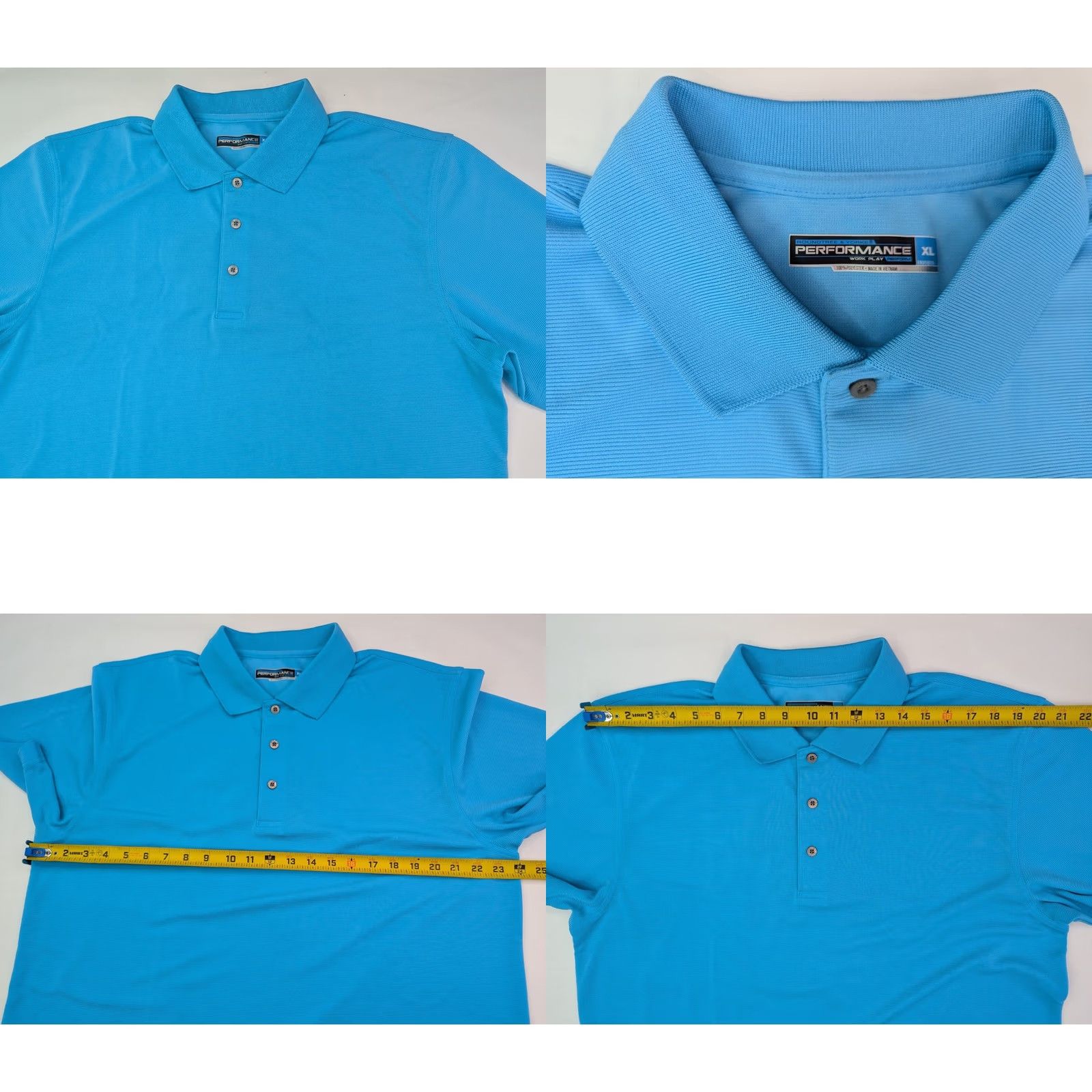 Roundtree & Yorke Roundtree & Yorke Derby City Performance Golf Polo Mens XL Multicolor Stitch Shirt Short Sleeve Chest 48 in Regular Fit Boys? Size US XL / EU 56 / 4 - 8 Thumbnail