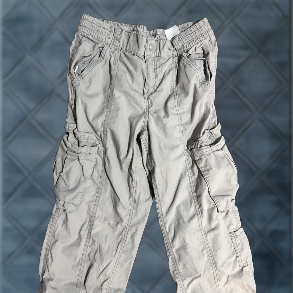 H&M Divided by H&M Gray Cargo Pants High-Rise 4 Womens Pockets Cotton Canvas Jogger Style Casual Workwear (Adult) Womens Size 27" / US 4 / IT 40 - 1 Thumbnail
