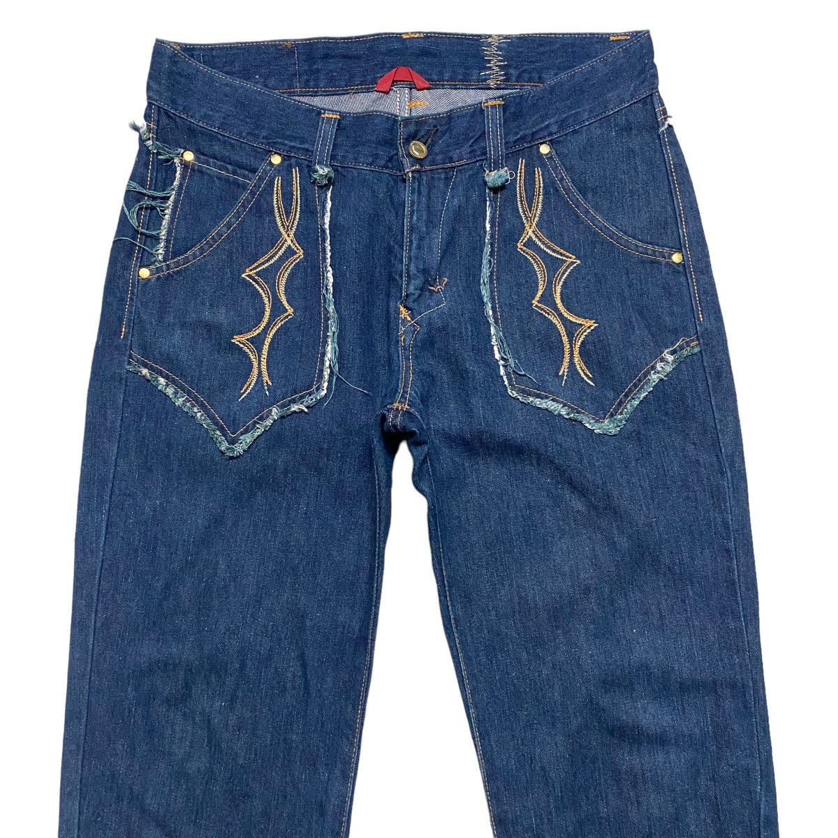 Edwin Vintage Edwin Denim Flare Jeans Tribal Embroidery Size US 32 / EU 48 - 3 Thumbnail