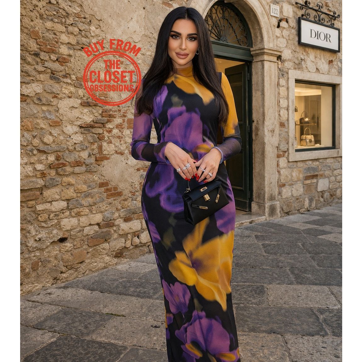 Mango MANGO Floral High Neck Maxi Dress NWT Size S / US 4 / IT 40 - 4 Thumbnail