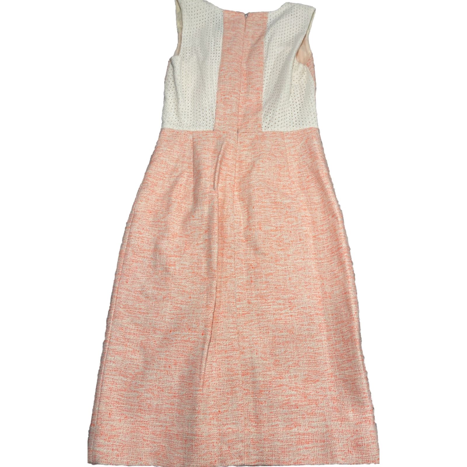 J.Crew J. Crew Dress Sleeveless Tweed Eyelet Sheath Career Orange Size 0 Womens Size XS / US 0-2 / IT 36-38 - 2 Thumbnail