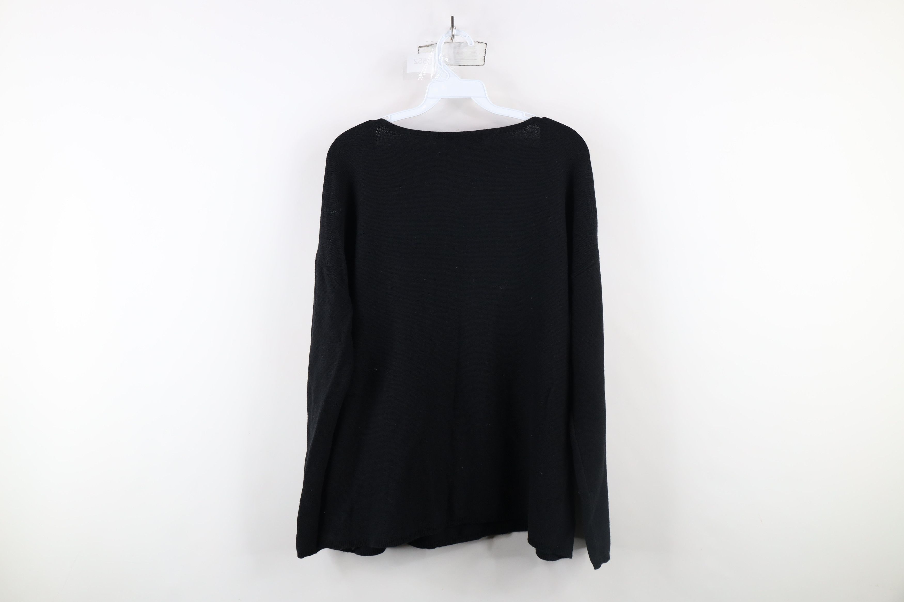Vintage Vintage Y2K Goth Gothic Streetwear Flower Knit Sweater Black Size XL / US 12-14 / IT 48-50 - 10 Thumbnail