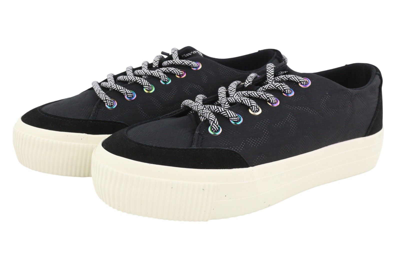 Desigual STREET PADDED EU40 Black Leather Platform Sneakers 88804 Size US 9 / IT 39 - 4 Thumbnail