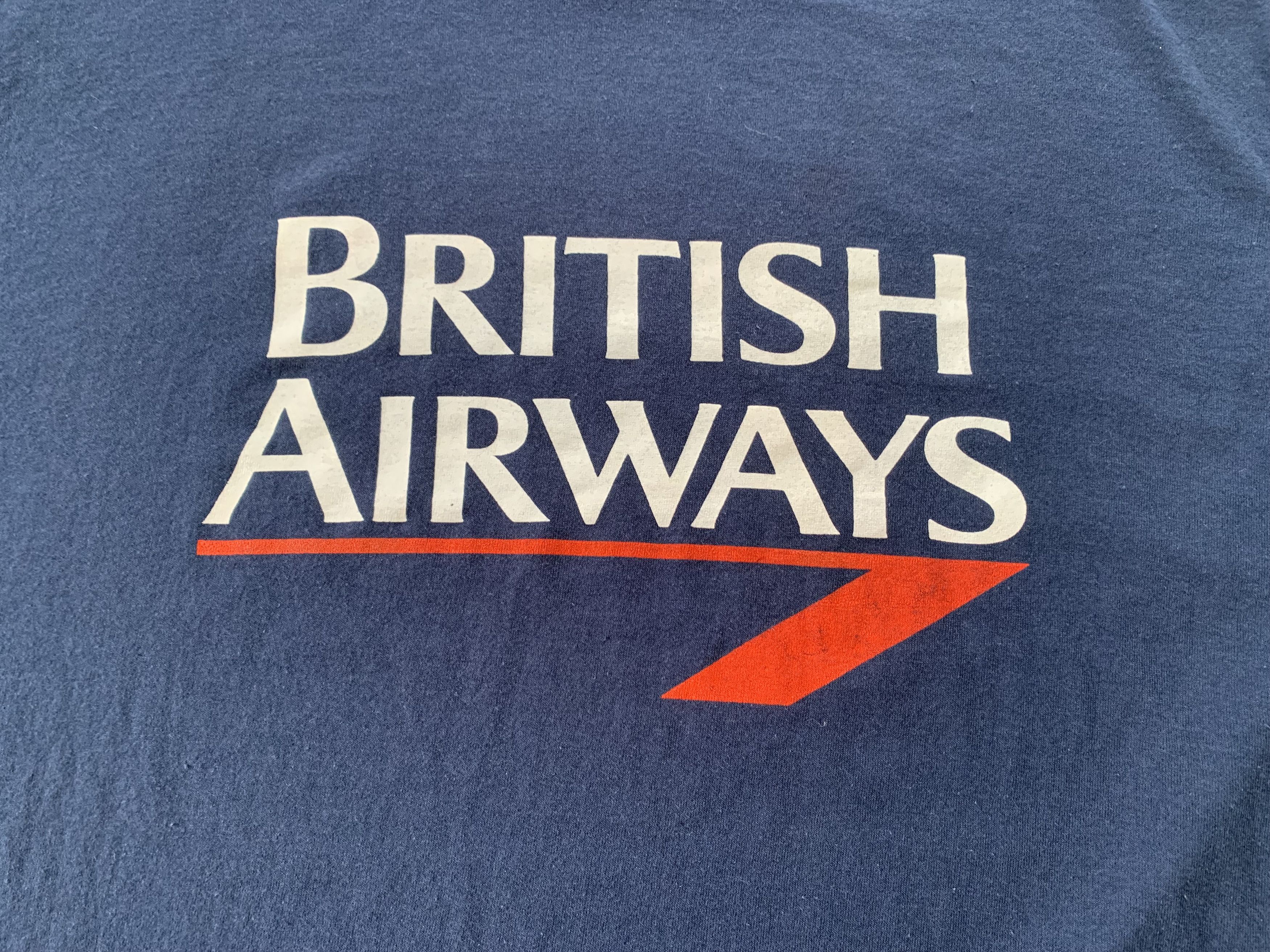 Vintage Vintage Screen Stars British Airlines T-Shirt Size US XL / EU 56 / 4 - 5 Thumbnail
