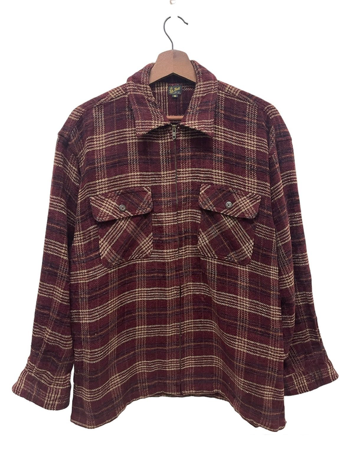 Flannel × Japanese Brand × Vintage Japanese Designer Hybrid Shirt JUNMEN Size US M / EU 48-50 / 2 - 1 Thumbnail
