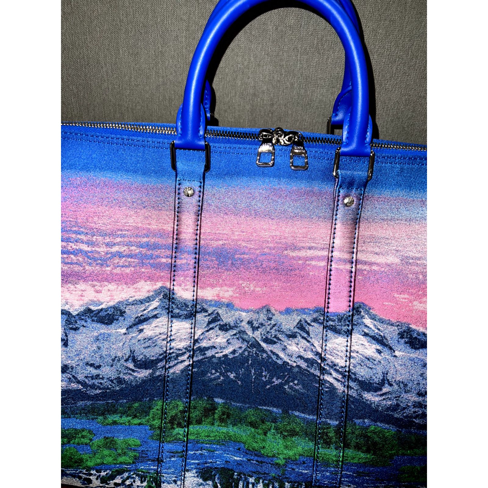 Louis Vuitton Louis Vuitton Keepall Virgil Blue Weekend Travel Bag Size ONE SIZE - 3 Thumbnail