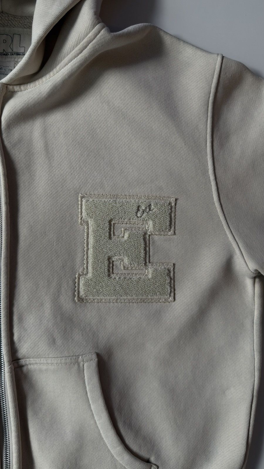ERL ERL Off white varsity zip up hoodie Size US L / EU 52-54 / 3 - 7 Thumbnail