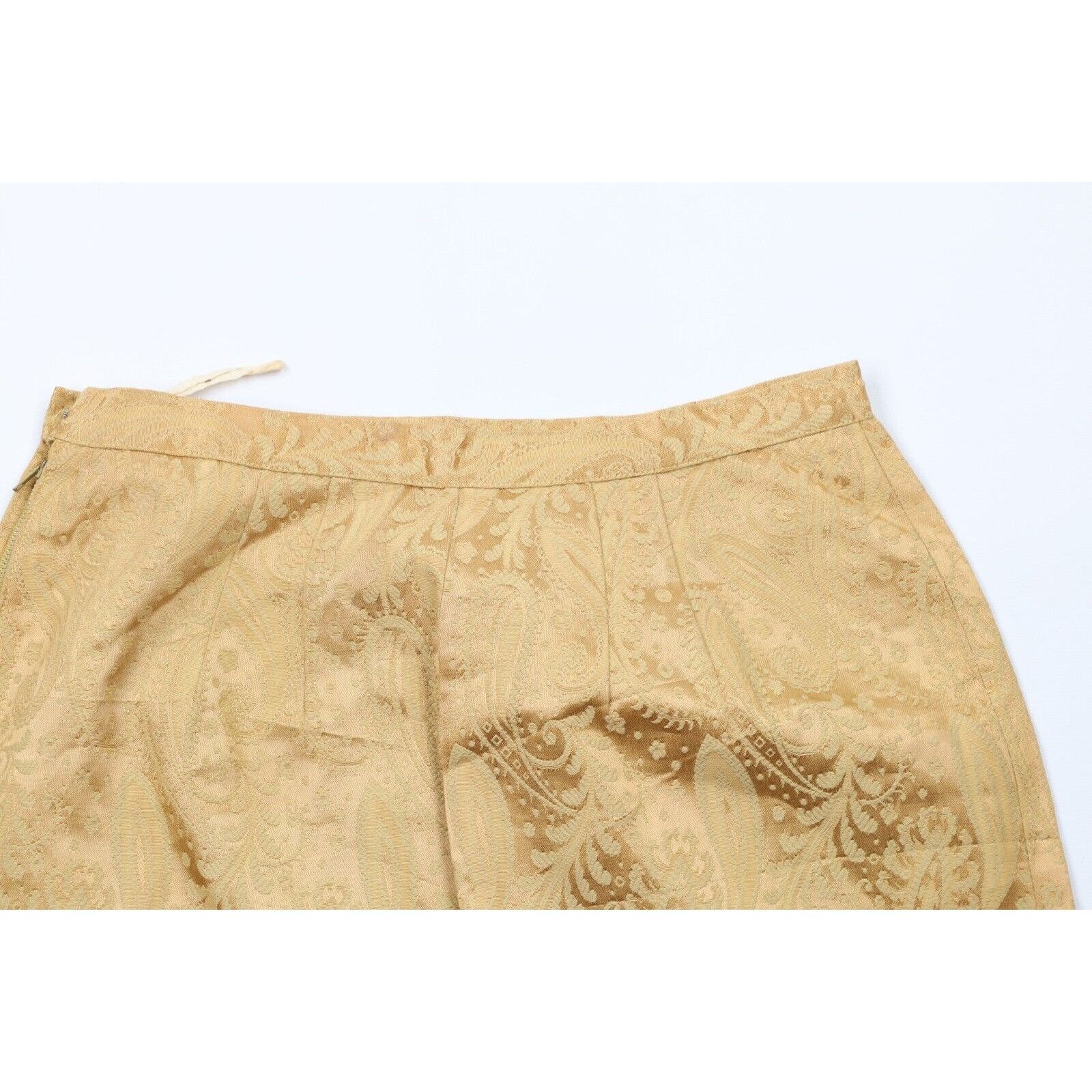 Vintage Vintage 50s 60s Rockabilly Silk Paisley Jacquard Skirt Size 24" / US 00 / IT 34 - 9 Thumbnail