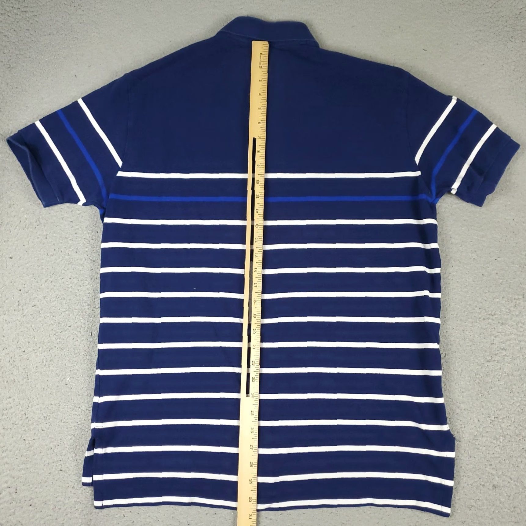 Ralph Lauren Ralph Lauren Polo Shirt Mens XL Blue Striped Pony Casual Short Sleeve Shirt Size US XL / EU 56 / 4 - 4 Thumbnail