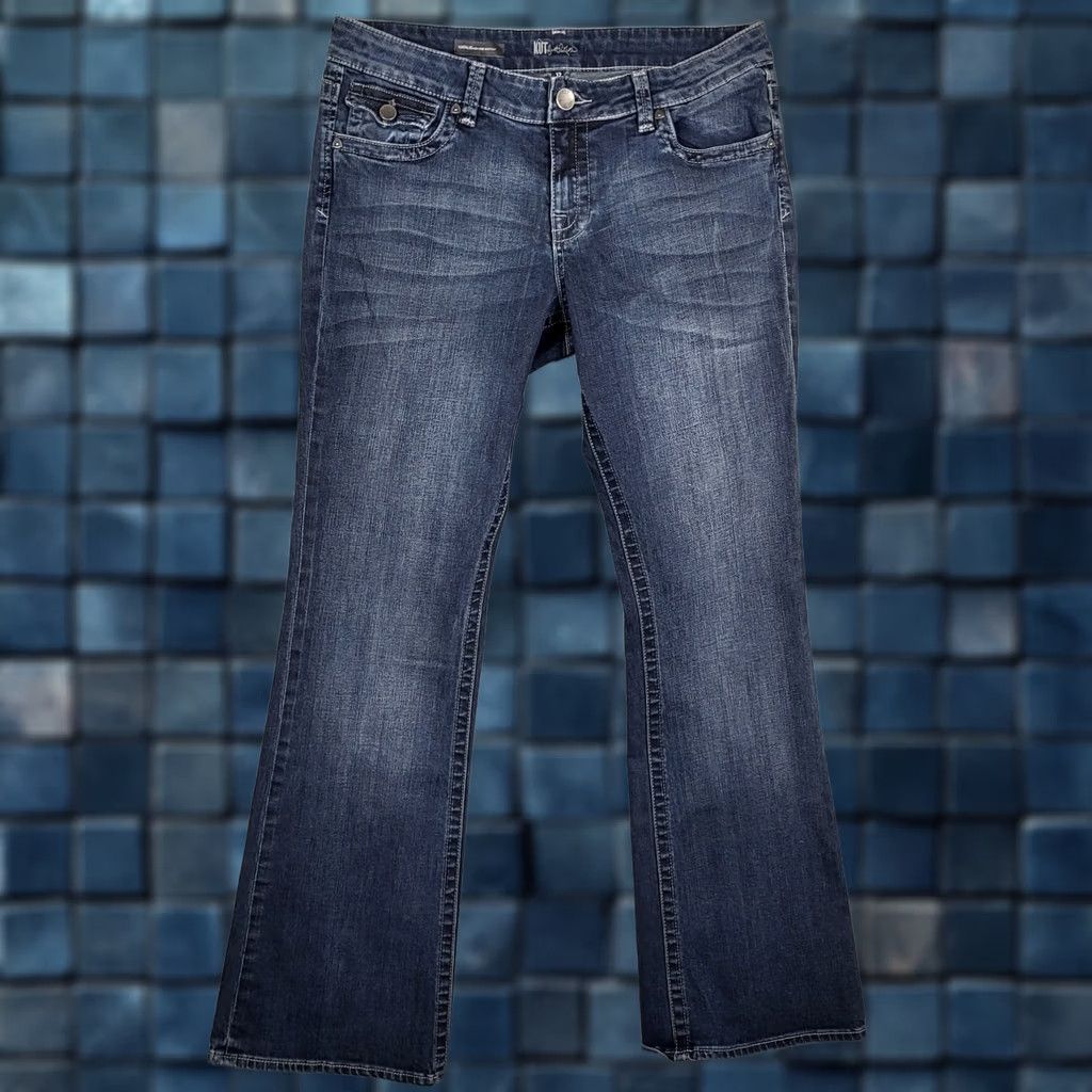 Vintage KUT from the Kloth Women's Bootcut Jeans 12 Denim Blue Mid Rise Casual Regular Cotton/spandex Size 34" / US 12 / IT 48 - 1 Thumbnail