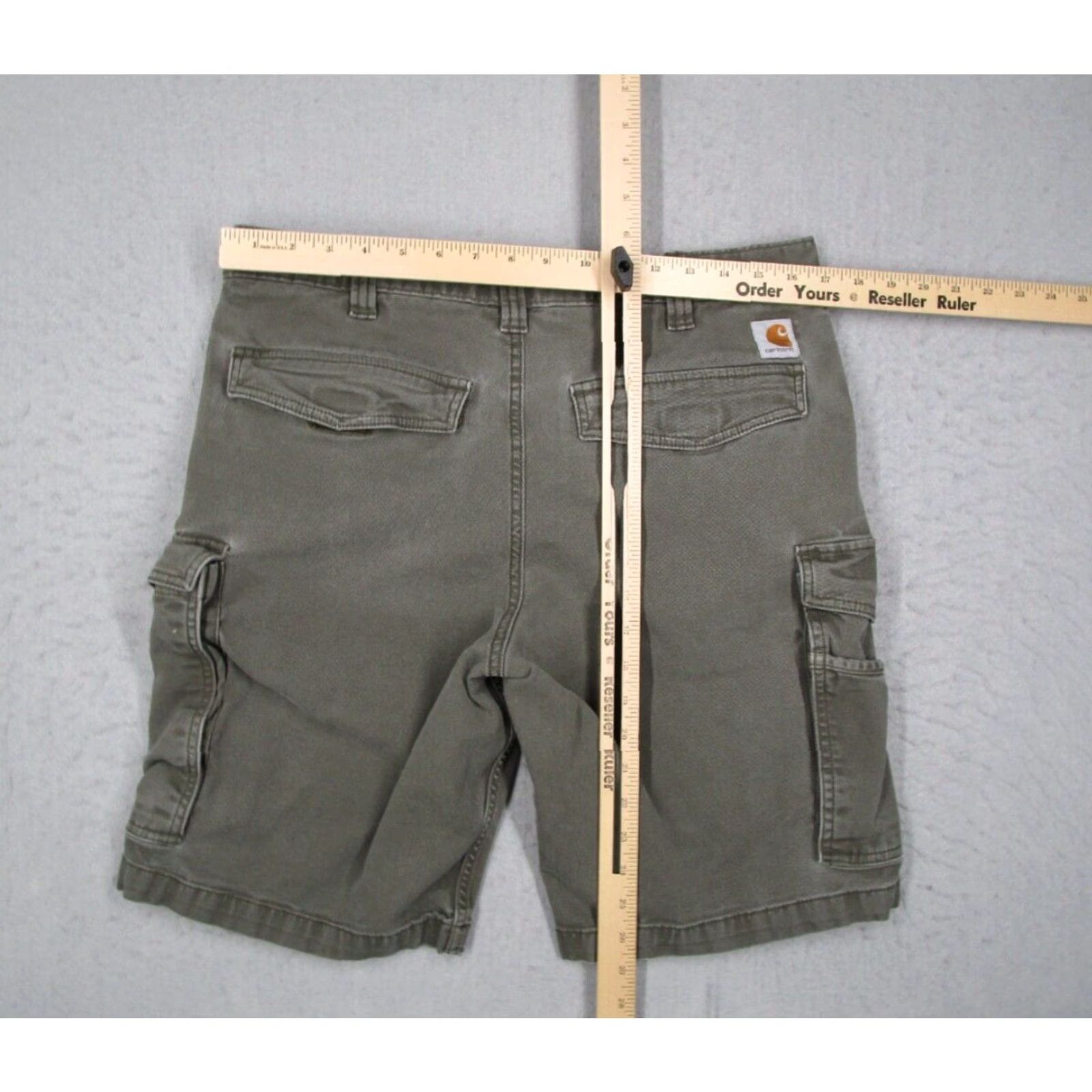 Carhartt CARHARTT Cargo Shorts Mens 34 Green Relaxed Fit Rugged Flex 10" Workwear Vintage: No Size US 34 / EU 50 - 6 Thumbnail