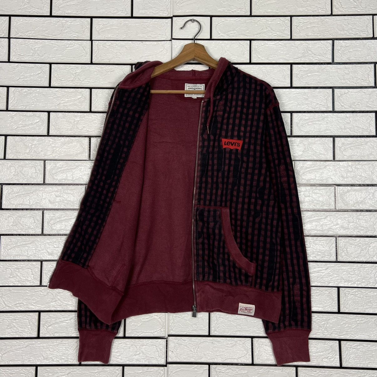 Levi's LEVIS STRAUSS Red Checked Hoodie Sweatshirt #4212-C192 Size US M / EU 48-50 / 2 - 5 Thumbnail