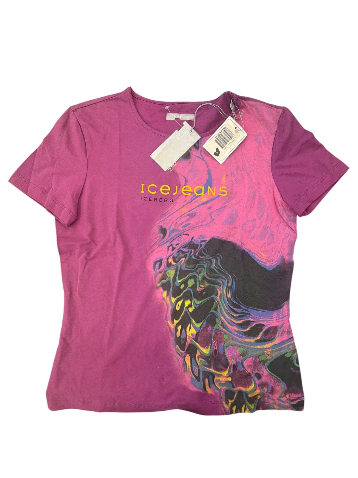 Iceberg Vintage Iceberg TShirt Pink Psychedelic Print Size 44 Size M / US 6-8 / IT 42-44 - 2 Thumbnail