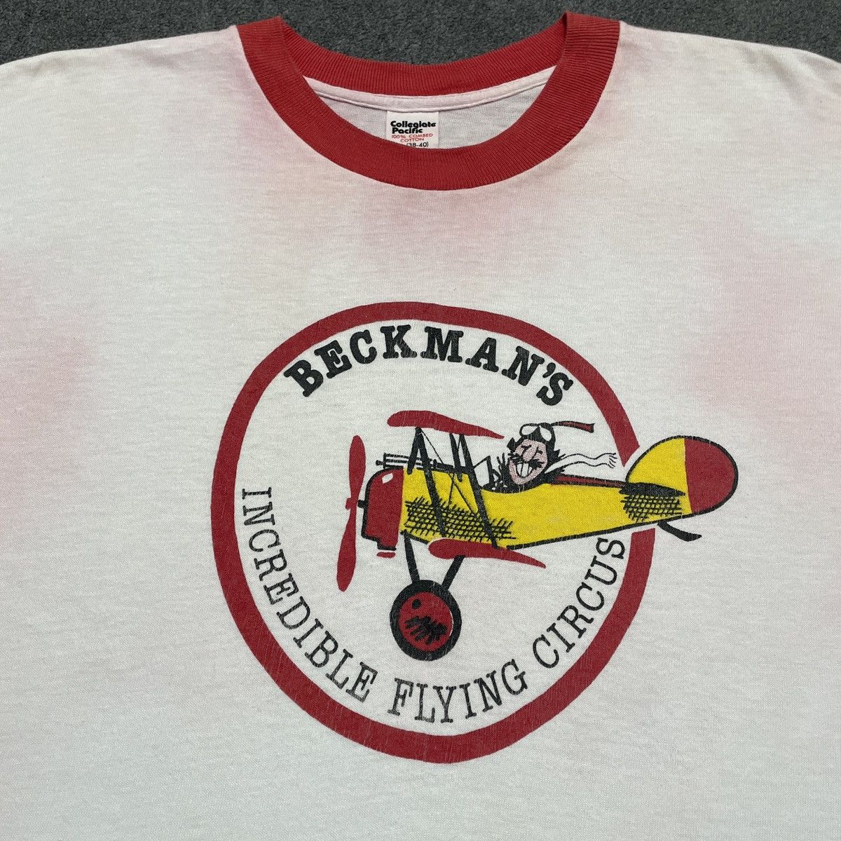 Vintage Vintage Ringer Tee 1970s-1980s Beckman’s Flying Circus Size US M / EU 48-50 / 2 - 2 Thumbnail