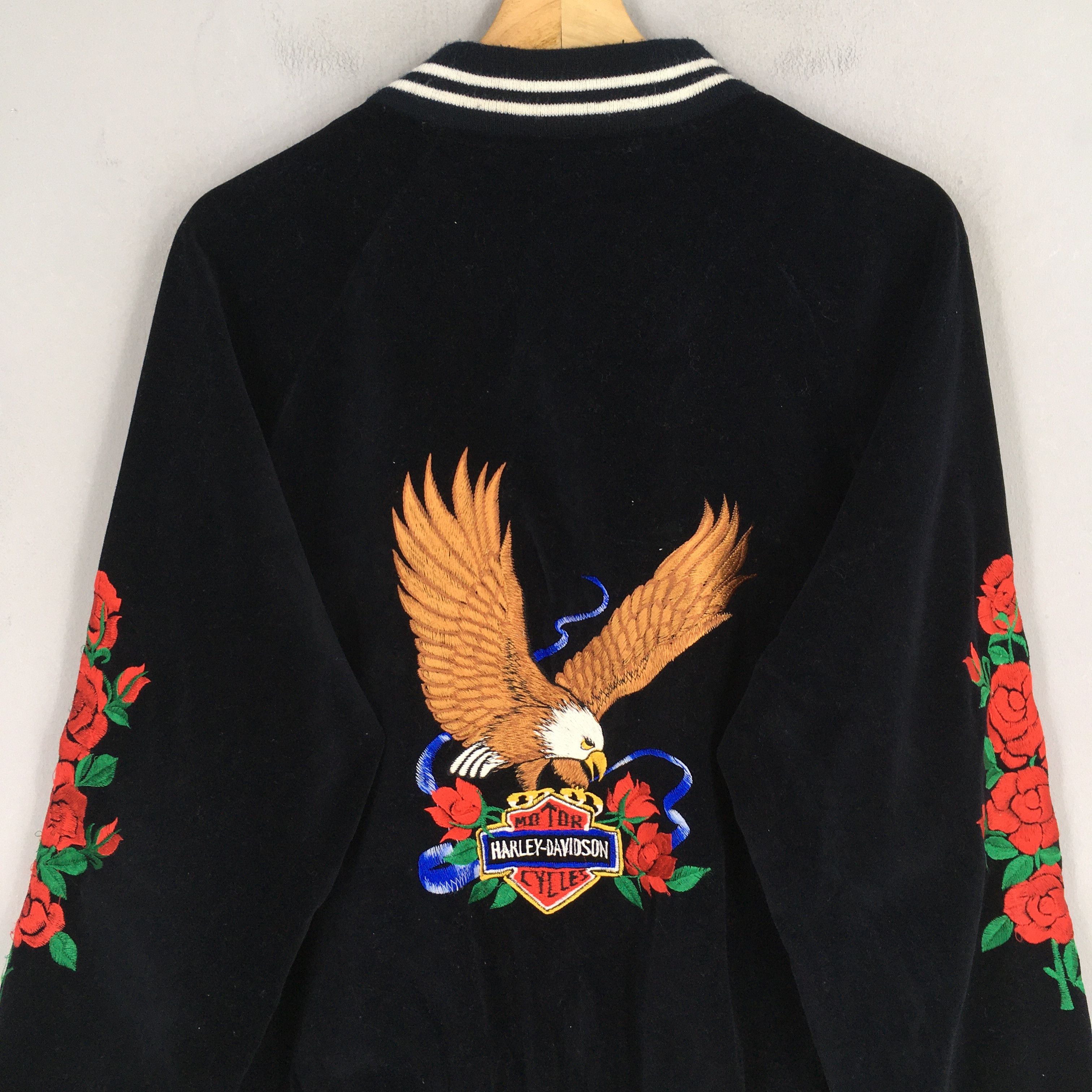Harley Davidson 80s Sukajan Eagles Harley Davidson Souvenir Jacket Medium Size US M / EU 48-50 / 2 - 2 Thumbnail