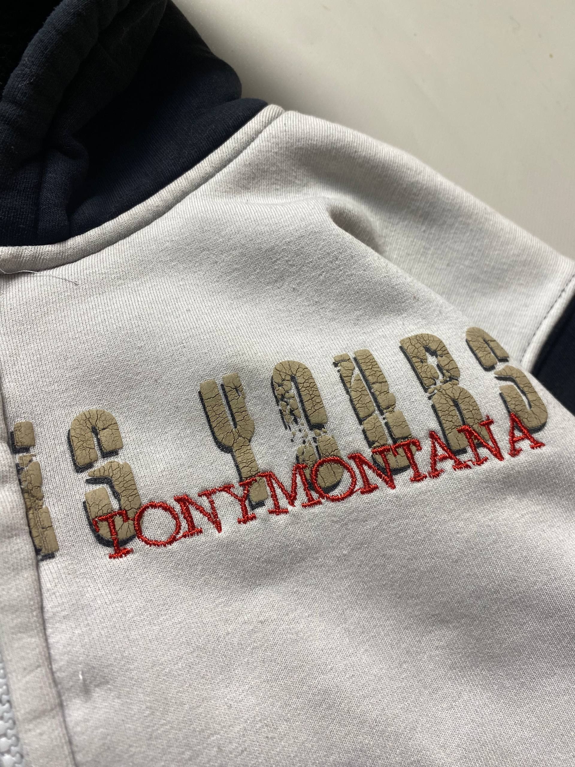 Vintage Tony Montana Merch Zip Hoodie Size US L / EU 52-54 / 3 - 2 Thumbnail