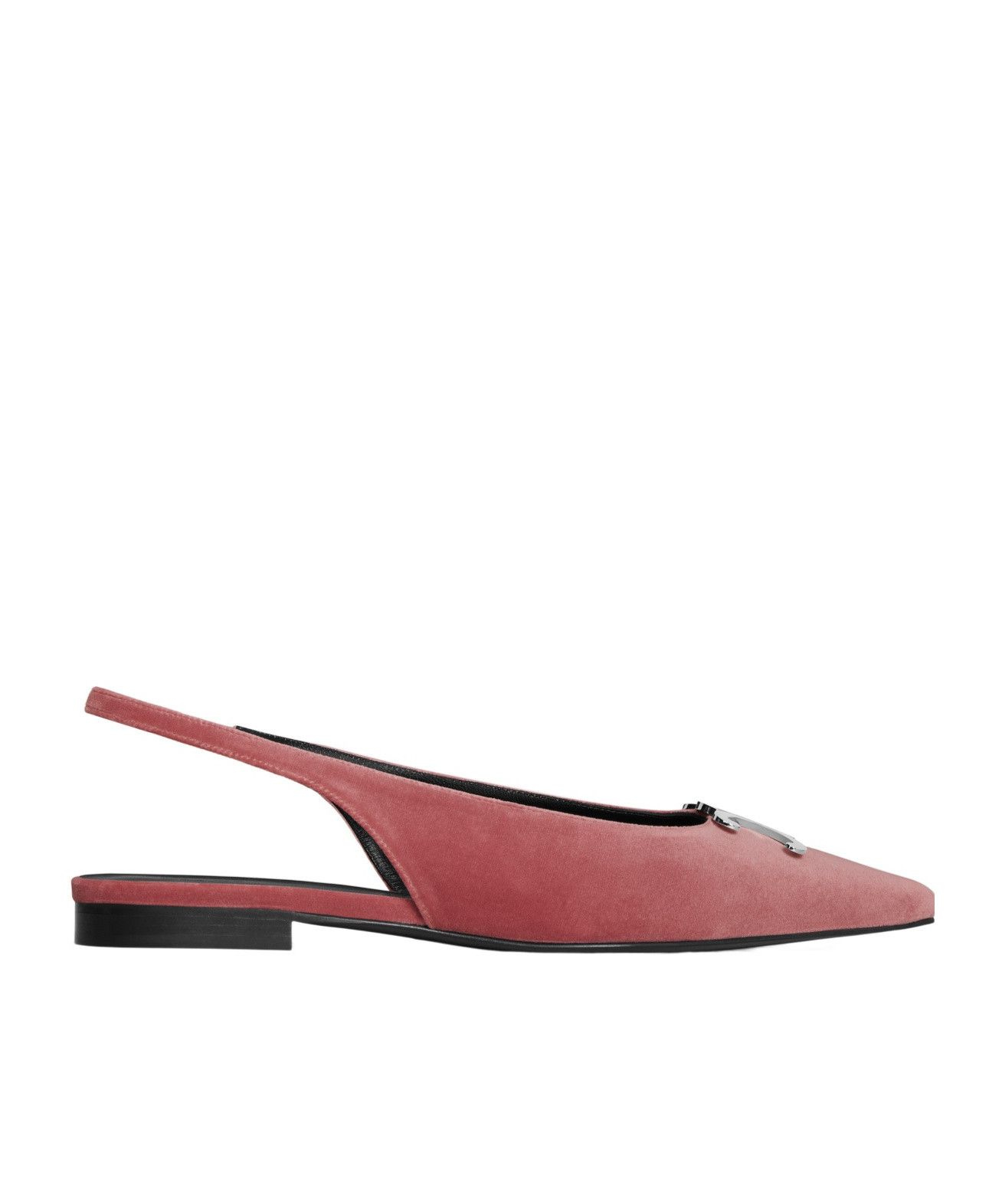 Celine o1bcso1str0126 358012175 Alma Triomphe Velvet Flat Pumps Size US 6 / IT 36 - 1 Thumbnail