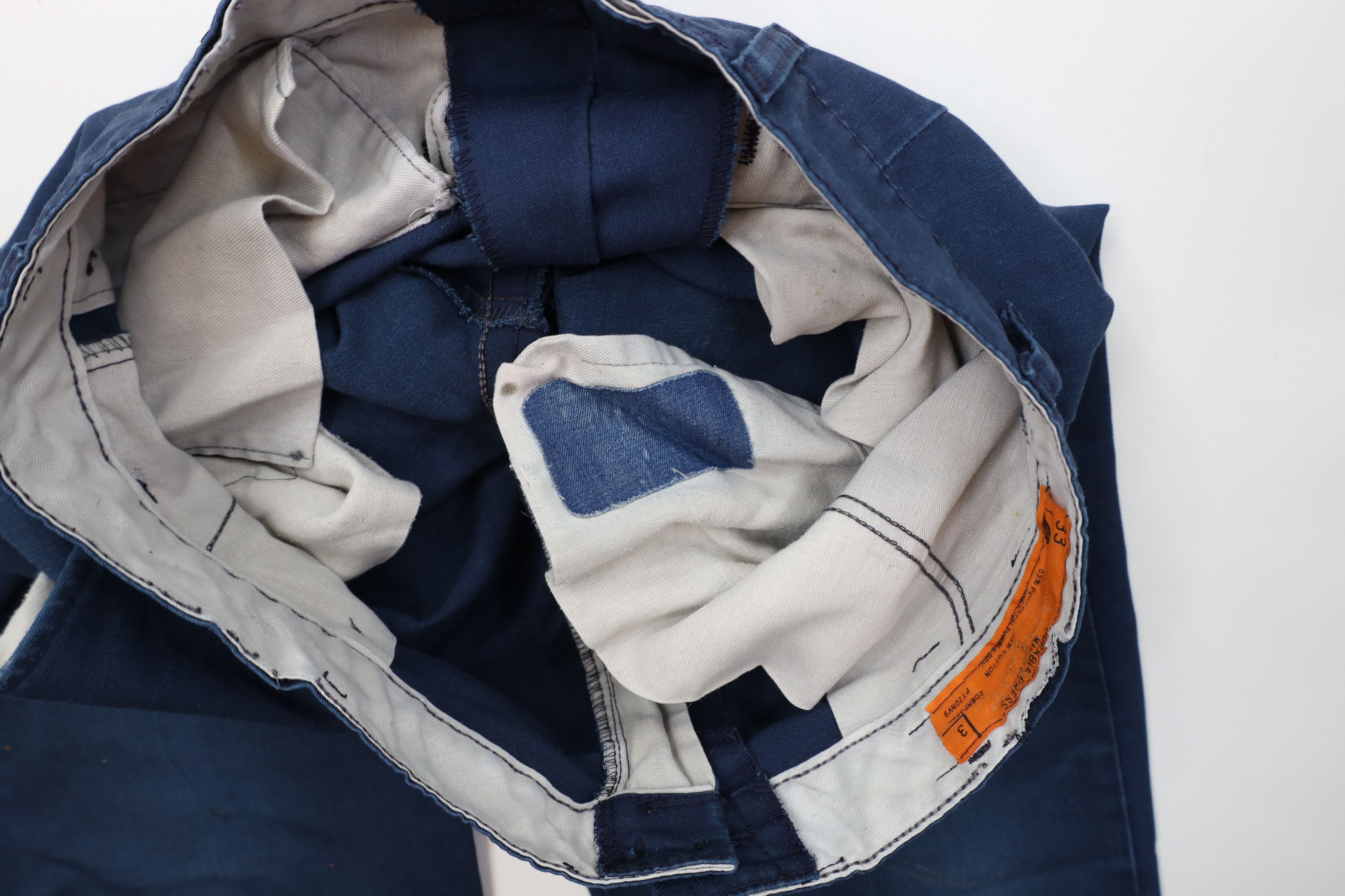 Vintage Vintage 90s Streetwear Workwear Mechanic Pants Blue USA Size US 33 - 10 Thumbnail