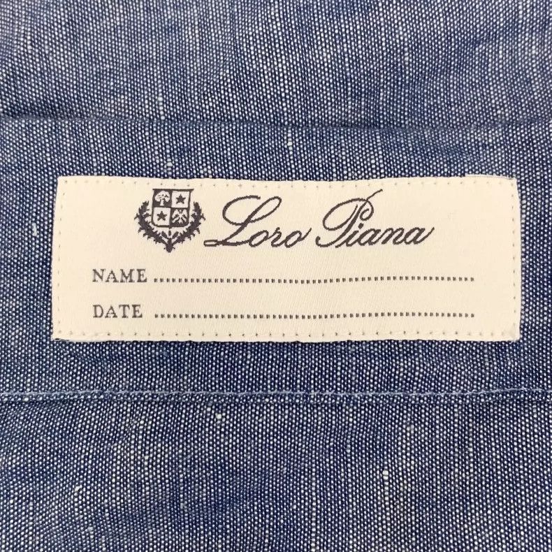 Loro Piana LORO PIANA Blue collar single-breasted short-sleeved shirt Size M / US 6-8 / IT 42-44 - 6 Thumbnail