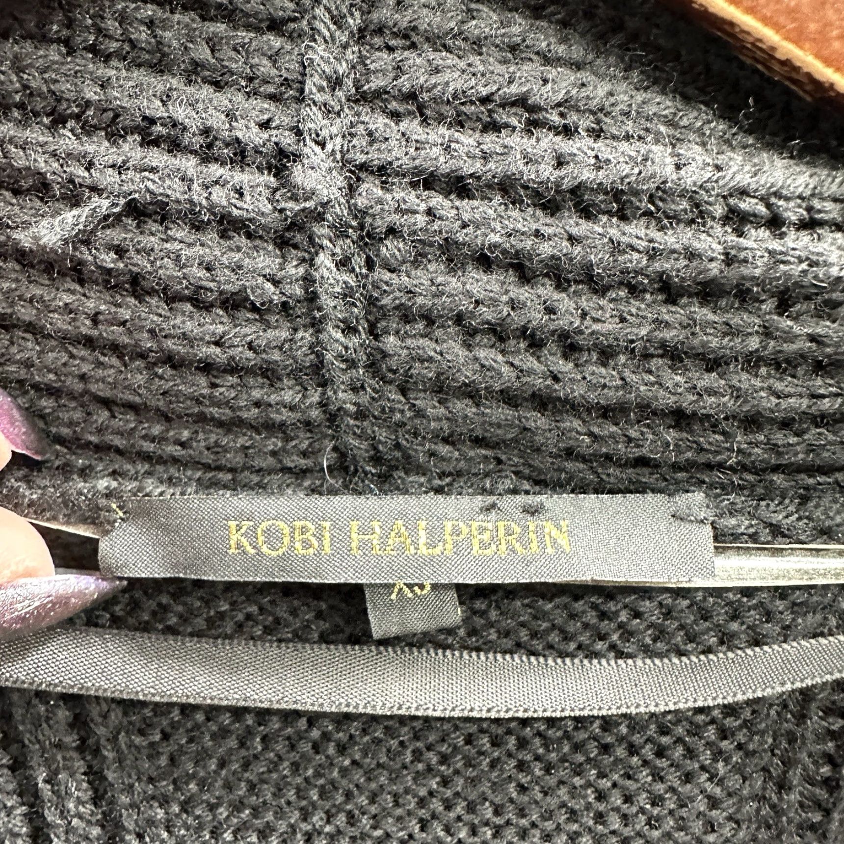 KOBI HALPERIN Kobi Halperin Cardigan Womens XS Merino Wool Fringe Open Cardigan Quiet Lux Shirt Womens XS Black 100% Merino Wool Cardigan Fringe 90s? Size XS / US 0-2 / IT 36-38 - 5 Thumbnail