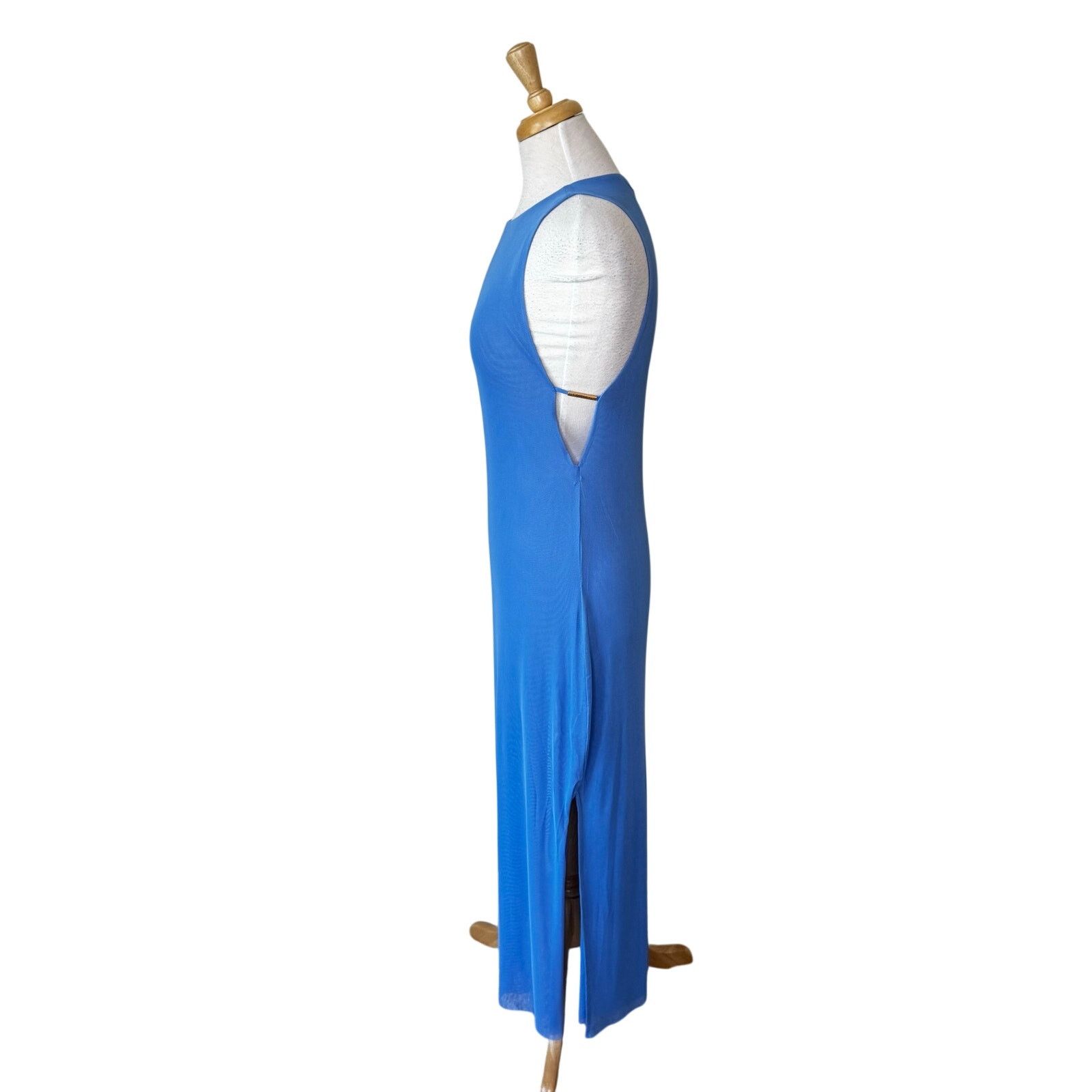 CAROLINE CONSTAS Caroline Constas sheer sleeveless maxi beach cover up blue Size ONE SIZE - 4 Thumbnail