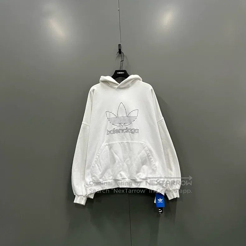 Balenciaga Balenciaga Co-Branded White Front Embroidered Logo Hoodie Size US XL / EU 56 / 4 - 1 Thumbnail