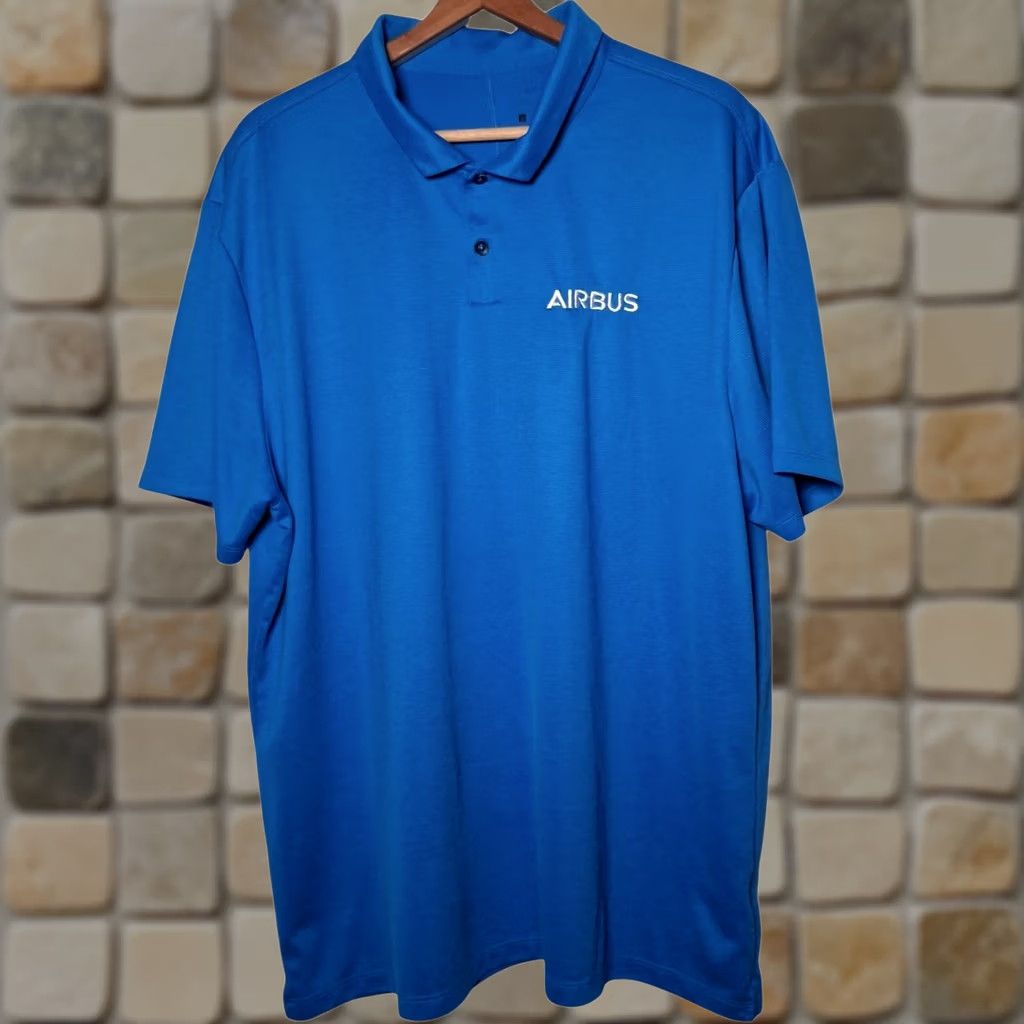 Nike Nike Dri Fit Polo Shirt XXL Blue Stretch Performance AIRBUS Military Aviation Mens Size US XXL / EU 58 / 5 - 1 Thumbnail