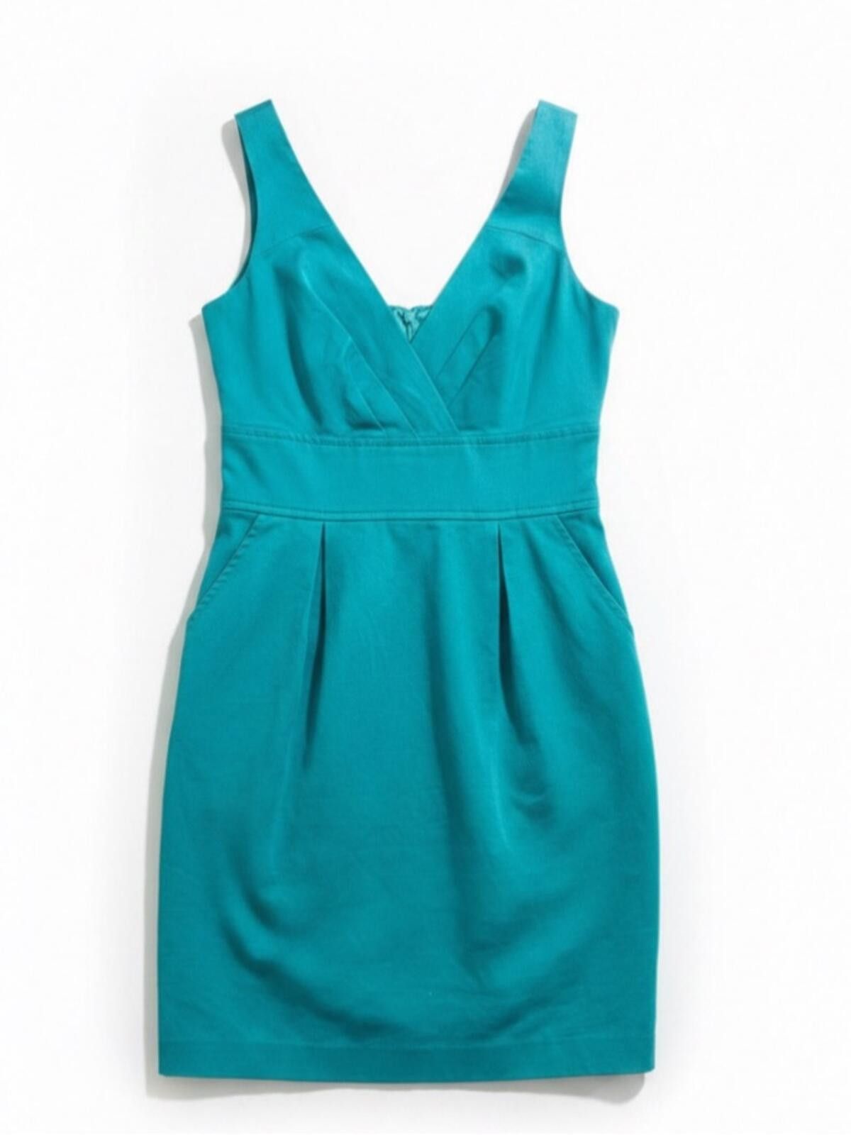 Express Express Teal V-Neck Sleeveless Sheath Dress Size XS / US 0-2 / IT 36-38 - 1 Thumbnail