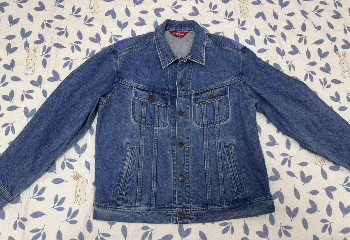 Supreme Supreme new york painted trucker jacket blue Size US L / EU 52-54 / 3 - 1 Thumbnail
