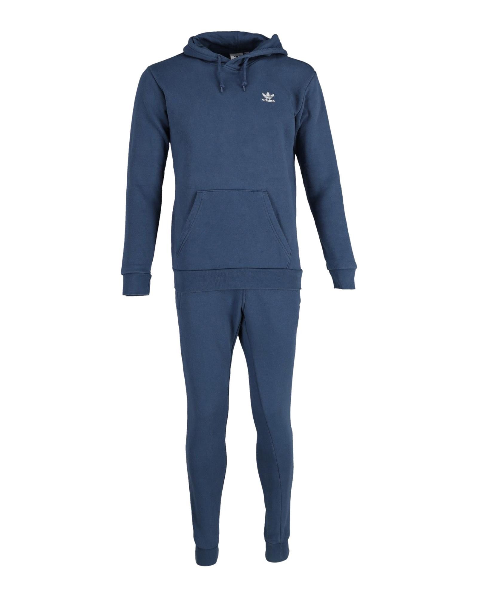 image of Blue Cotton Tracksuit With Adidas Logo, Men's (Size Small)